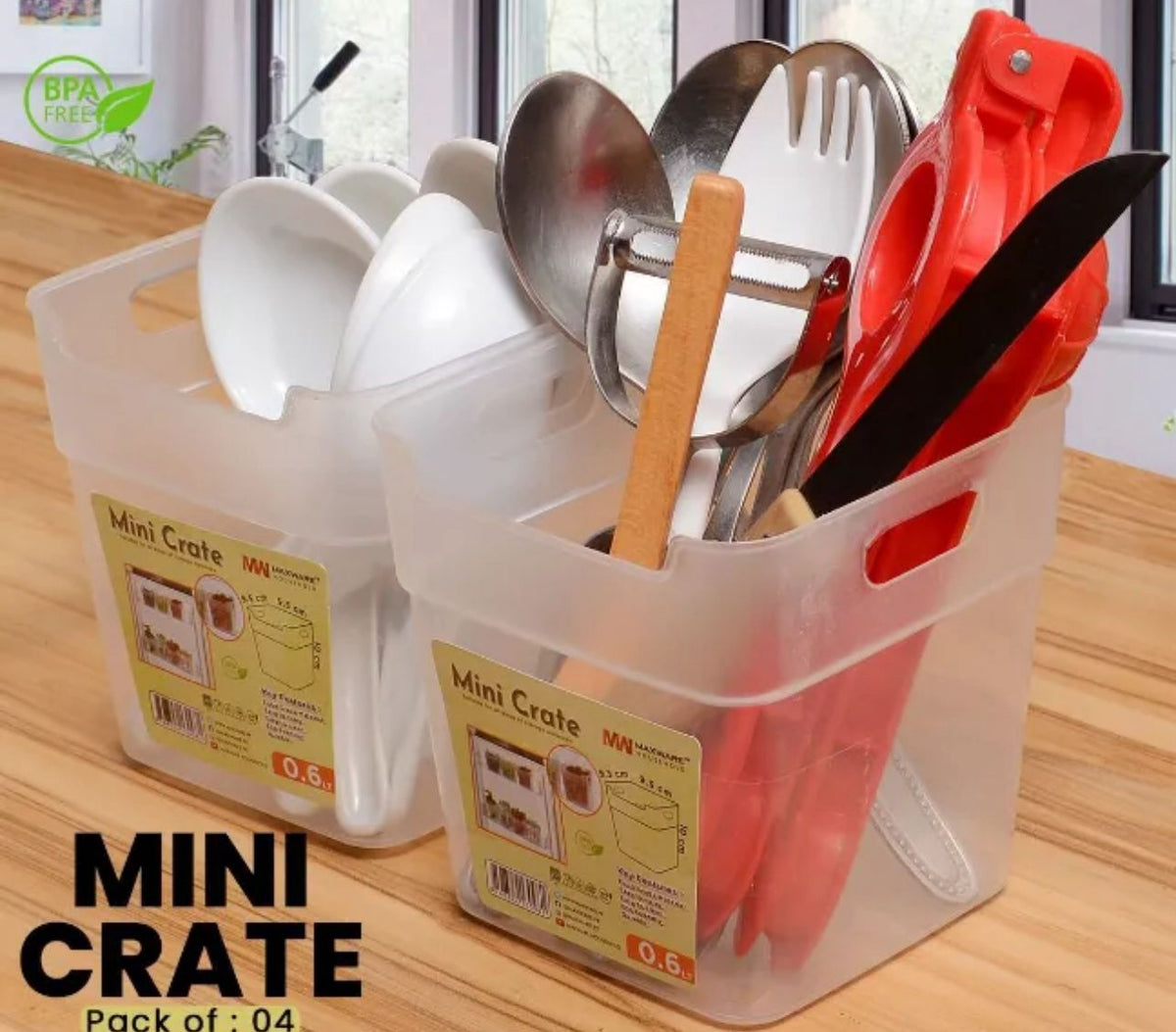 Refrigerator Food Storage Box Set – 4 Pcs Mini  Organizers (0.6L Each)